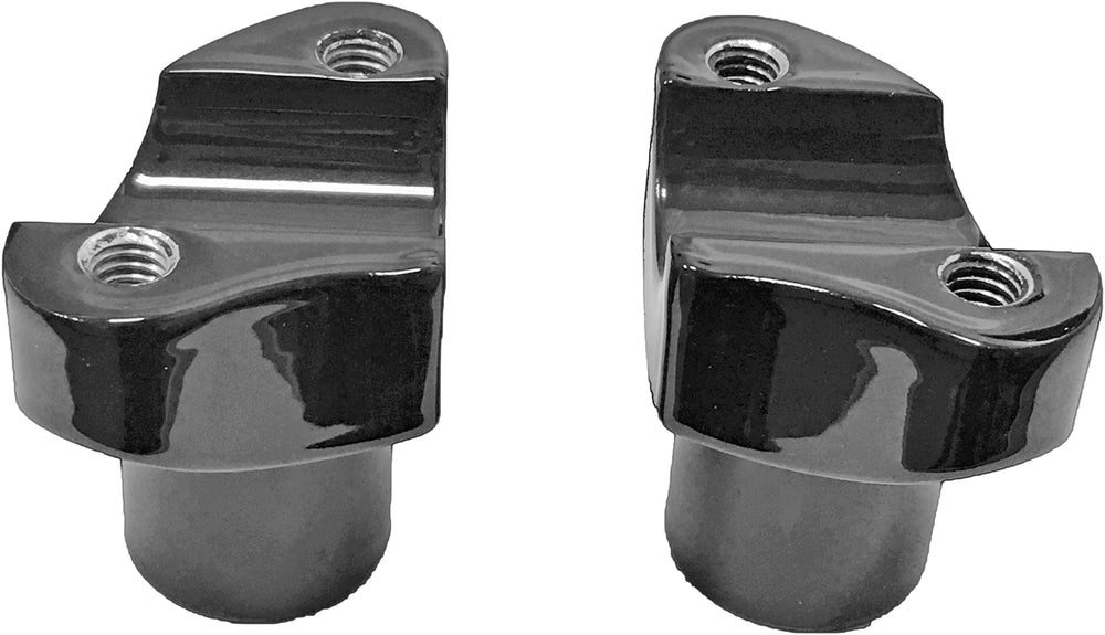 H-BAR RISERS 2" STRAIGHT BLACK