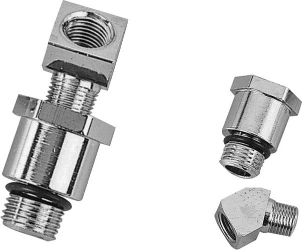 OIL PRESSURE GAUGE FITTING SET CHROME