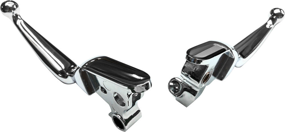 SMOOTH LEVER SET CHROME FLT 08-13 W/CABLE CLUTCH