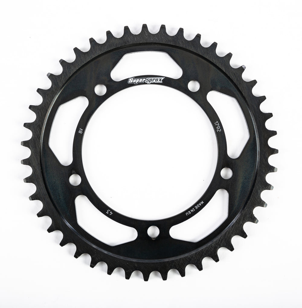 REAR EDGE SPROCKET STEEL 43T-525 BLK HAY/SUZ/TRI