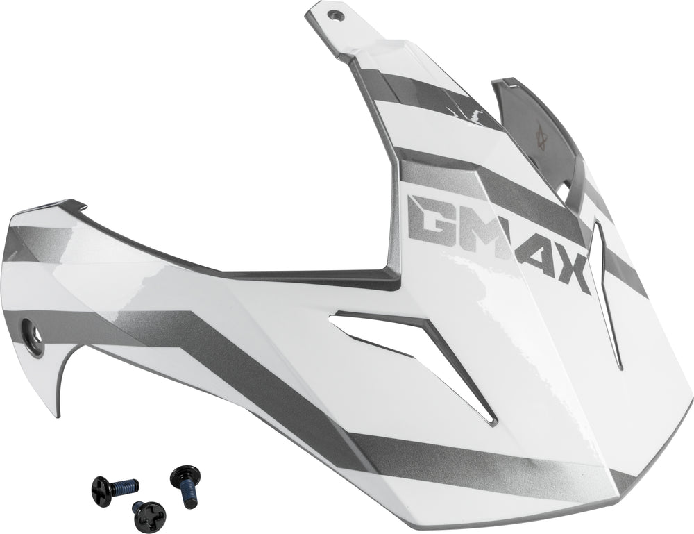 VISOR W/SCREWS TRAPPER WHITE/SILVER GM-11S