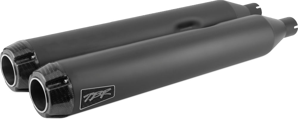 COMP-S SLIP-ON M8 FLH/FLT BLACK W/CF ENDCAP