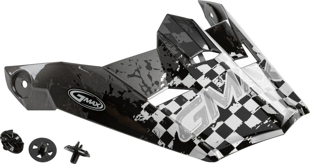 VISOR W/SCREWS ANIM8 MX-46Y ANIM8 DARK SILVER/BLACK YS-YL