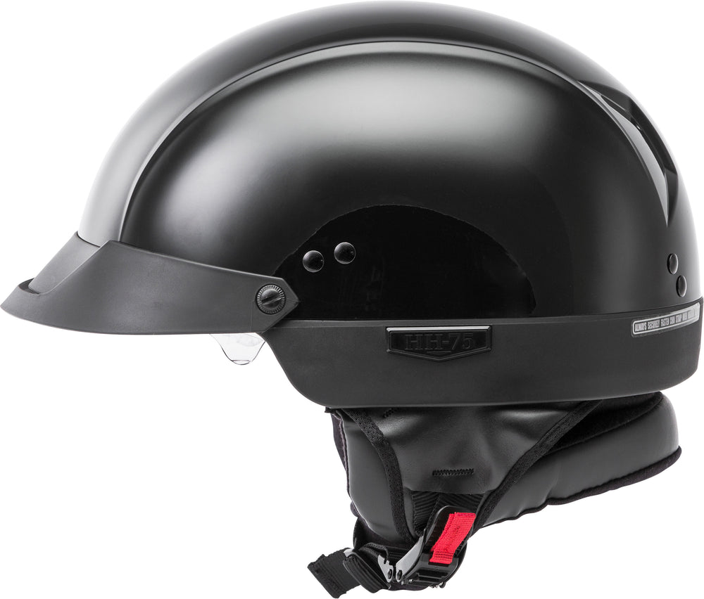 HH-75 HALF HELMET BLACK 2X