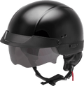 HH-75 HALF HELMET BLACK SM