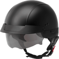 HH-75 HALF HELMET MATTE BLACK 2X