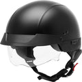 HH-75 HALF HELMET MATTE BLACK LG