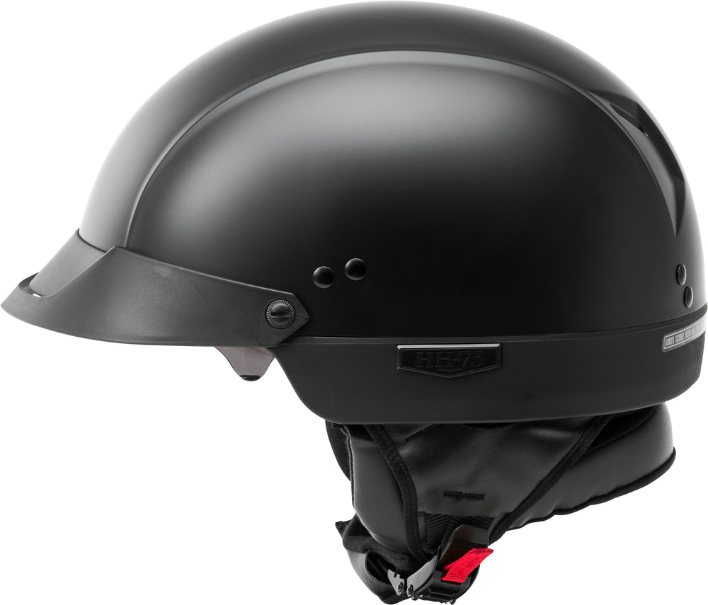 HH-75 HALF HELMET MATTE BLACK LG