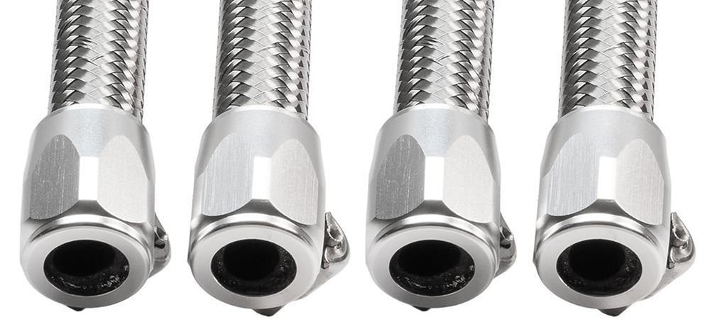 HOSE FINISHER 3/8" SILVER ANODIZED 4PK
