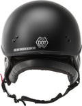 HH-65 HALF HELMET NAKED MATTE BLACK 2X