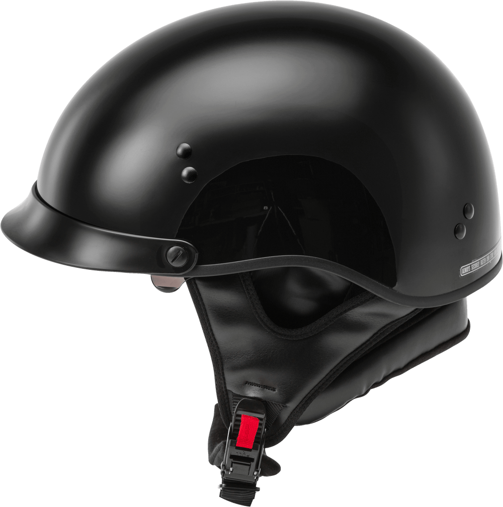 HH-65 HALF HELMET FULL DRESSED BLACK 2X