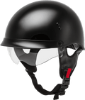HH-65 HALF HELMET FULL DRESSED BLACK 2X