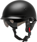 HH-65 HALF HELMET FULL DRESSED MATTE BLACK XS