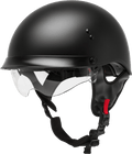 HH-65 HALF HELMET FULL DRESSED MATTE BLACK XS