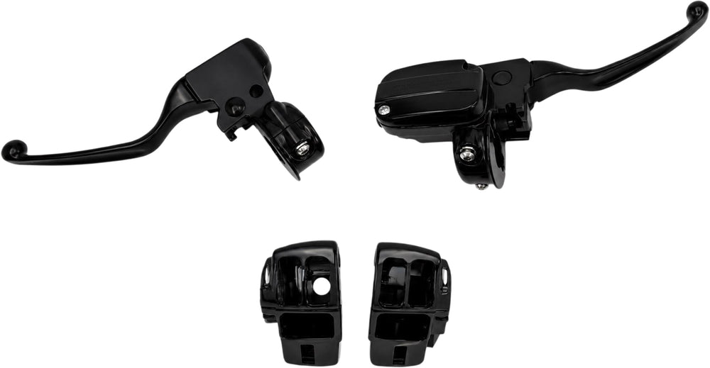 HANDLEBAR CONTROL KIT BLK CABLE CLUTCH `08-13 FLH/T