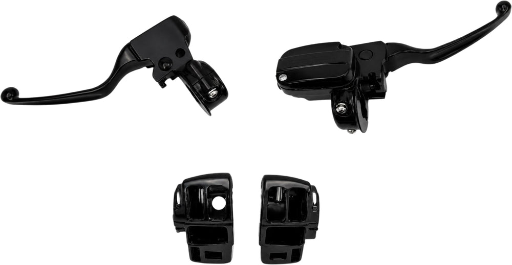 HANDLEBAR CONTROL KIT BLK CBL CLUTCH `08-13 FLH/T