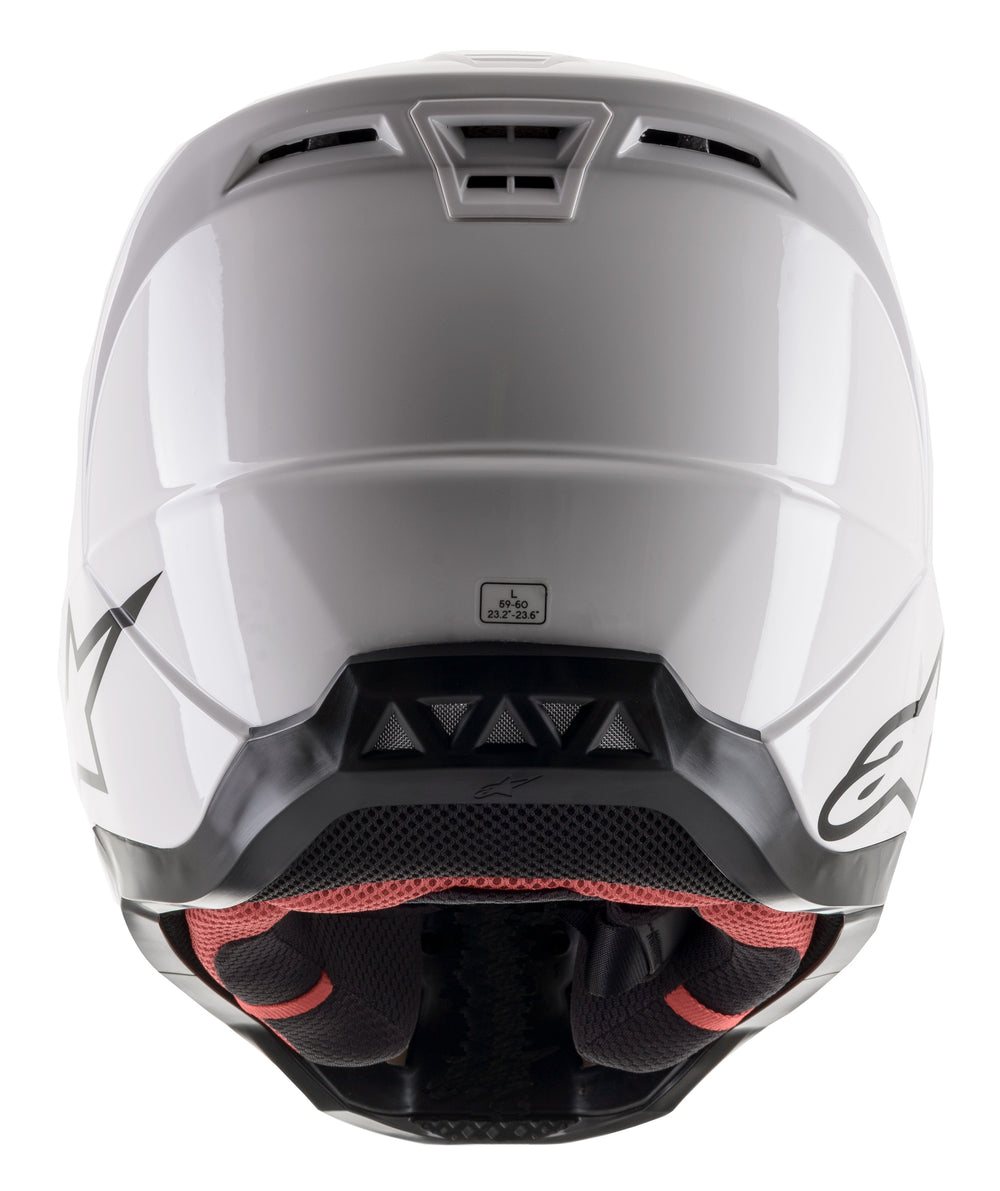 S-M5 SOLID HELMET WHITE GLOSSY MD