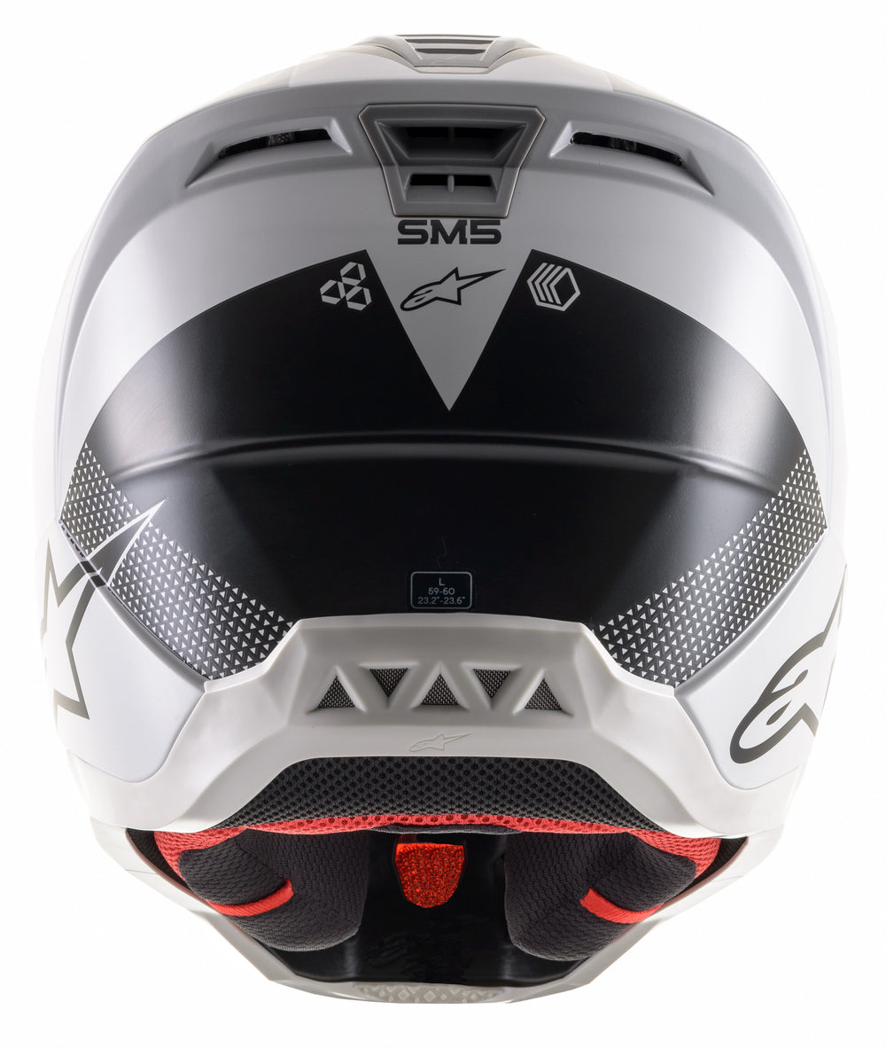 S-M5 RAYON HELMET MATTE LIGHT GREY/BLK/SLVR XL