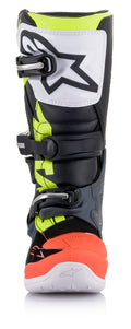 TECH 7S BOOTS DARK GREY/ RED FLUO/YELLOW FLUO SZ 07