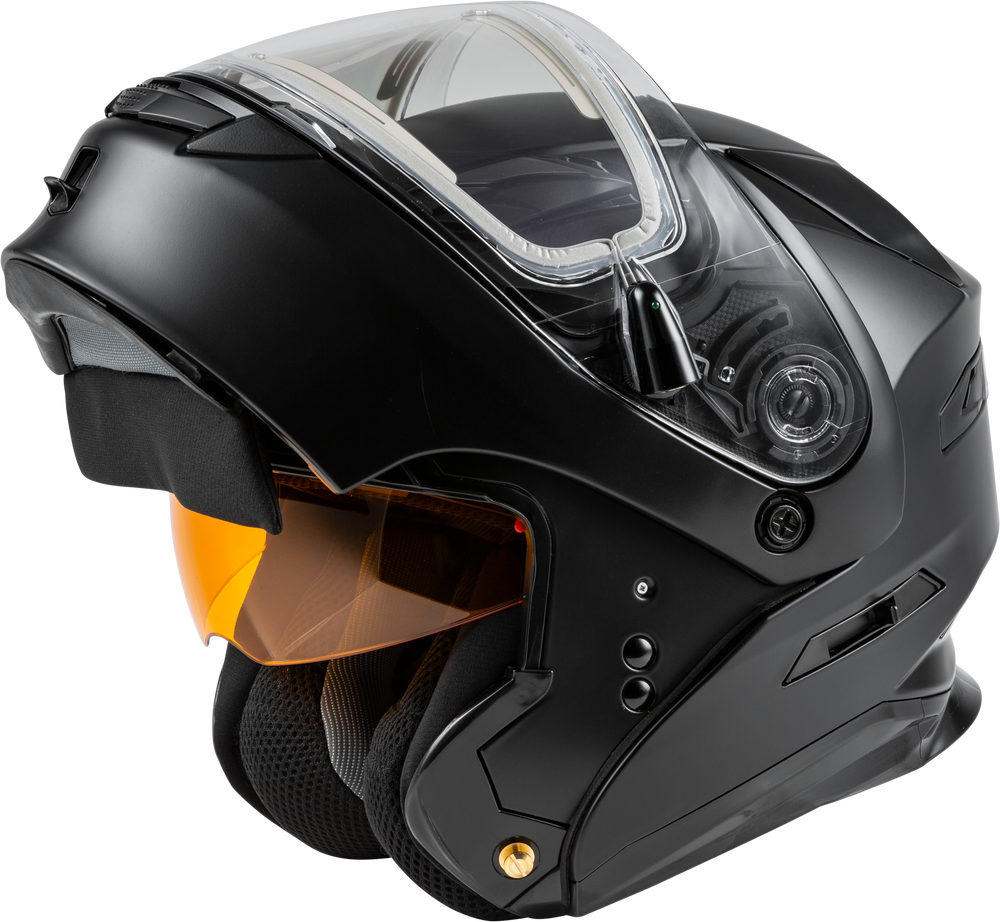 MD-01S MODULAR SNOW HELMET W/ELECTRIC SHIELD MATTE BLK MD