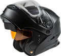 MD-01S MODULAR SNOW HELMET W/ELECTRIC SHIELD MATTE BLK MD