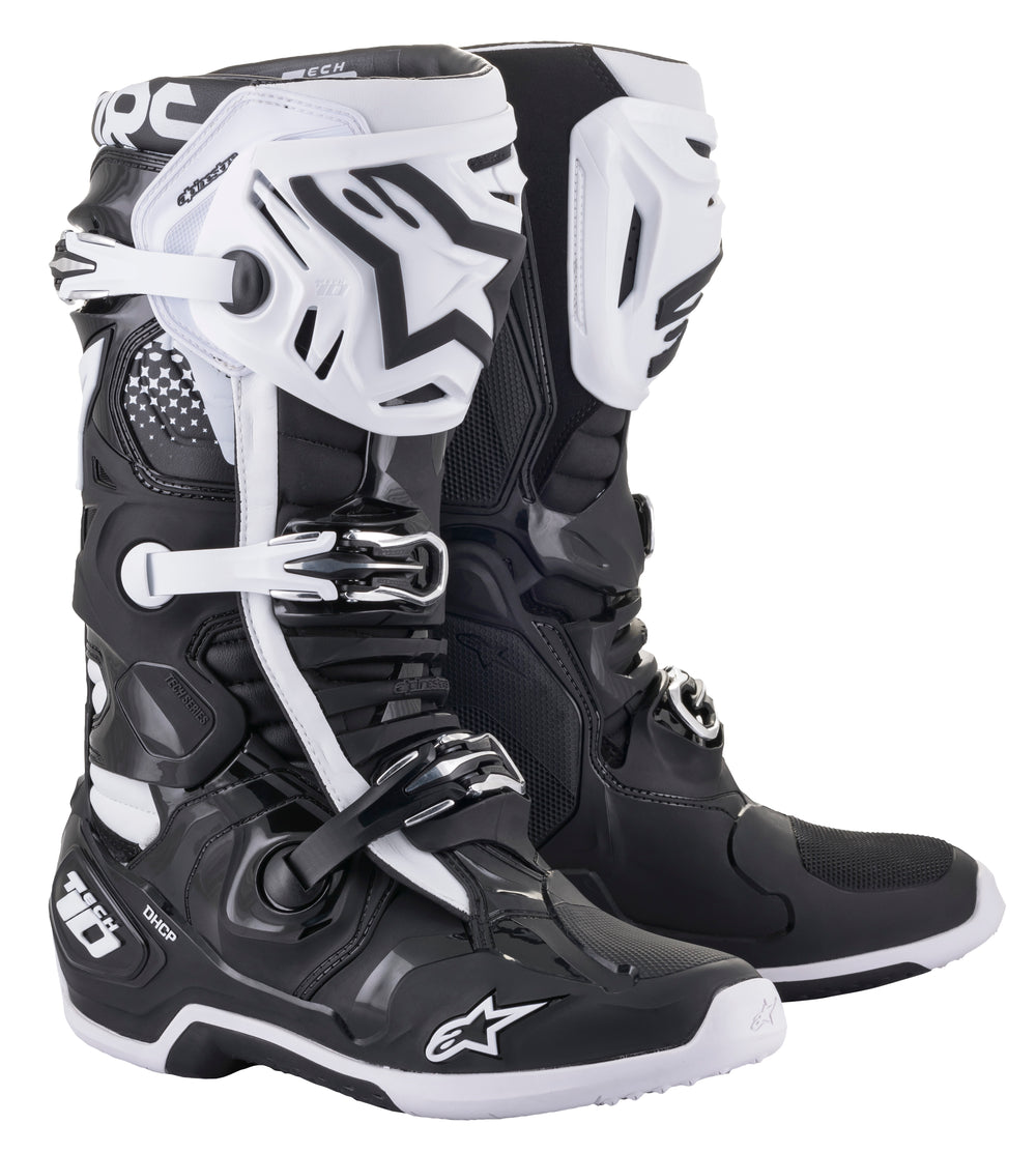 TECH 10 BOOTS BLACK/WHITE SZ 13