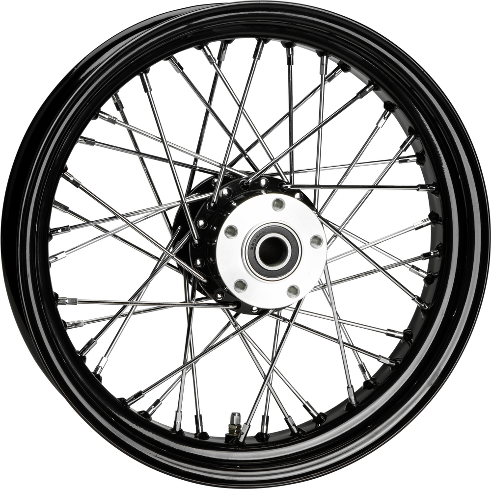 FR 40-SPK SD BLACK 16X3.5 FLST-HUB 3/4" AXL 00 LTR