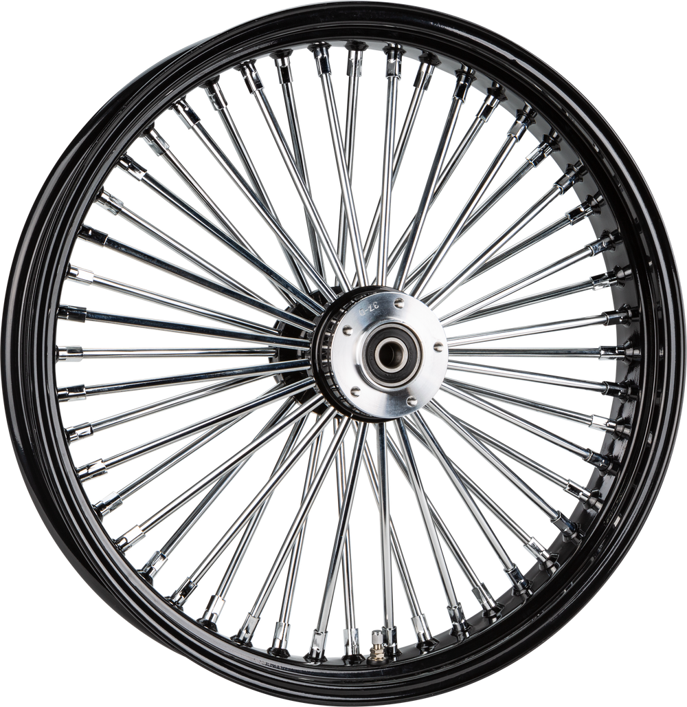 FR 48-SPK DD BLACK 23X3.5 WG-HUB 1" AXL 00 LTR