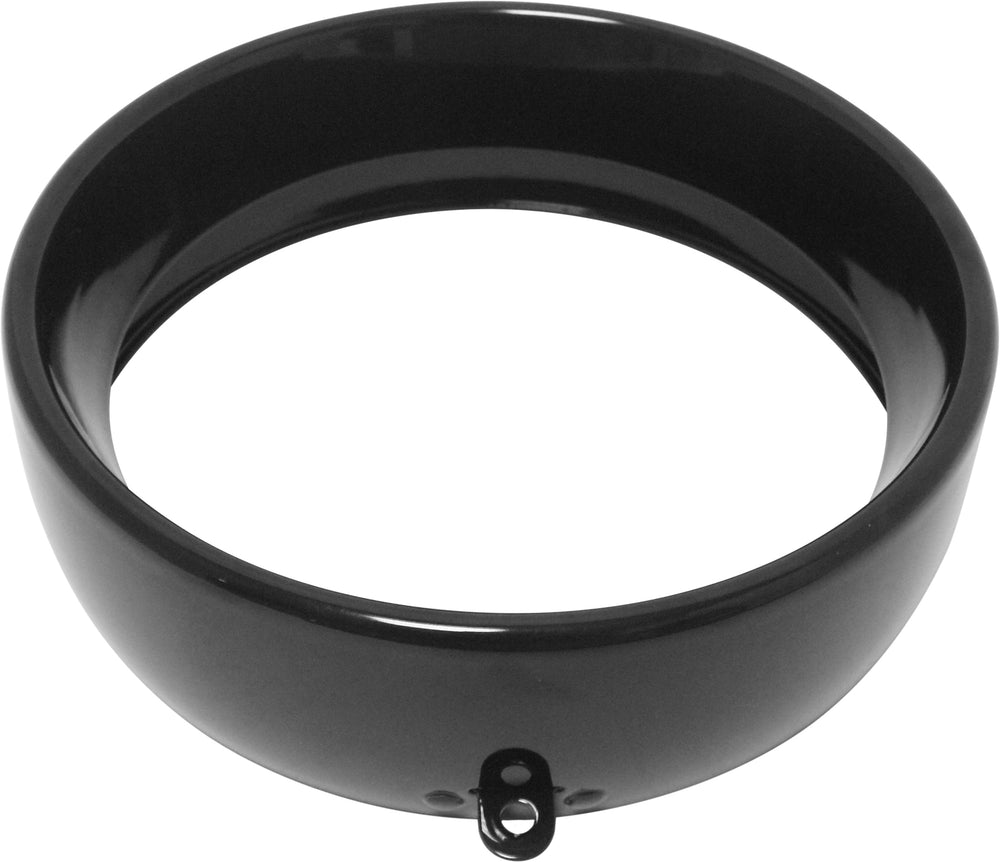 FRENCHED HEADLIGHT TRIM RING BLACK 5-3/4 TAB STYLE