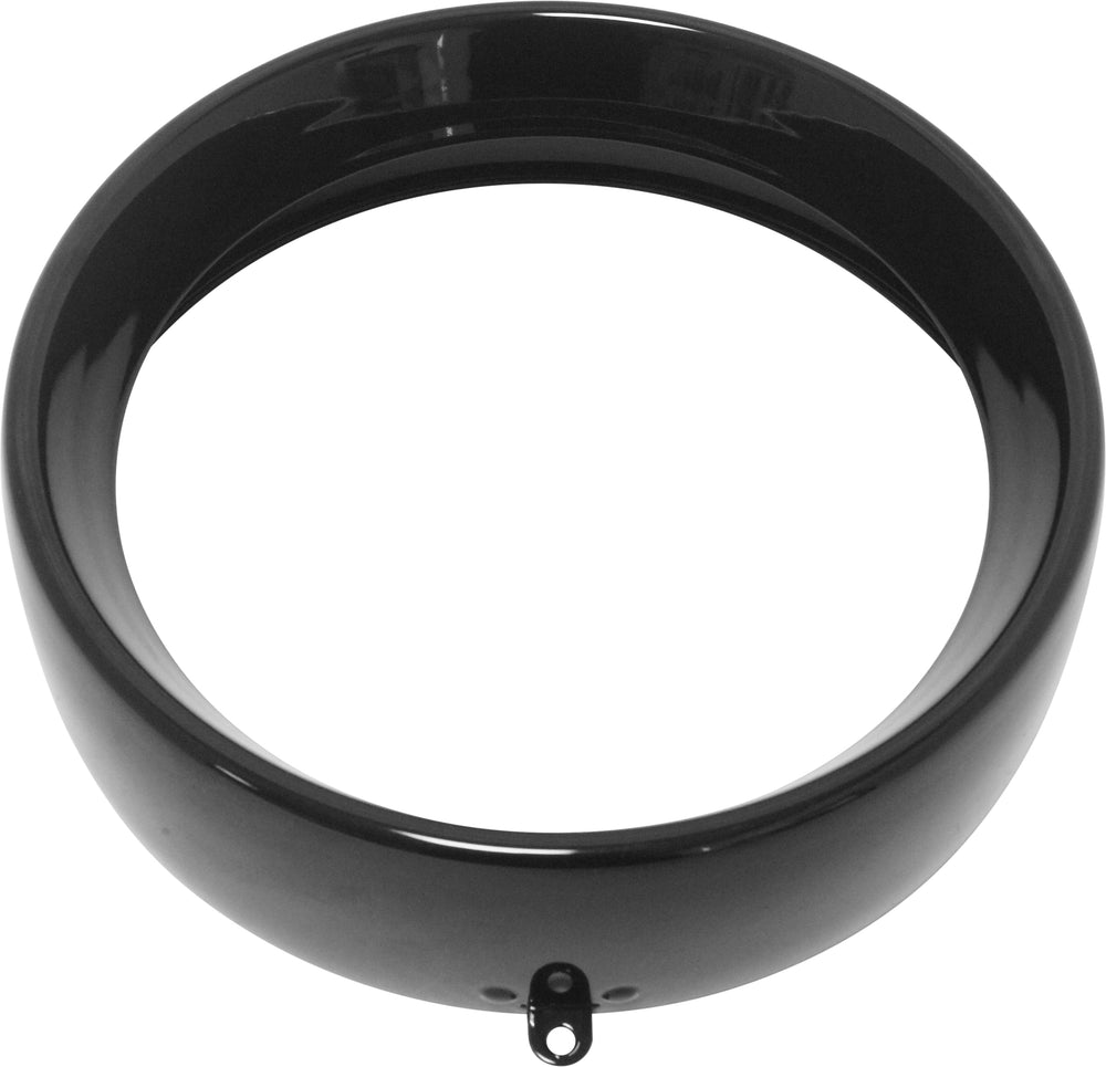 FRENCHED HEADLIGHT TRIM RING BLACK 7 TAB STYLE