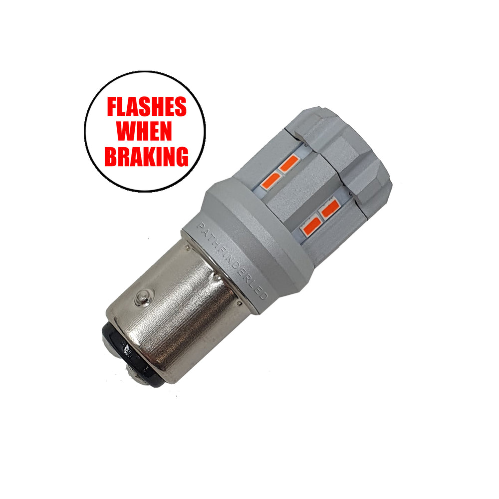 1157 ULTRA FLASH LED BULB EA FLASHES 4X WHEN BRAKING