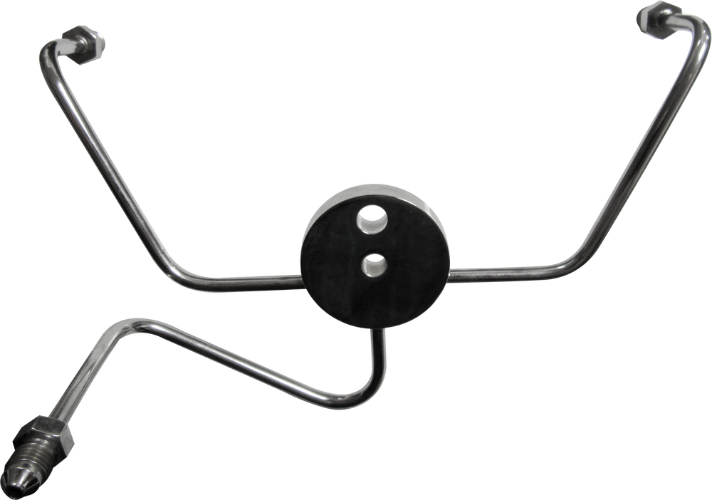 FRONT BRAKE SPIDER WIDEGLIDE CHROME -3AN FITTINGS