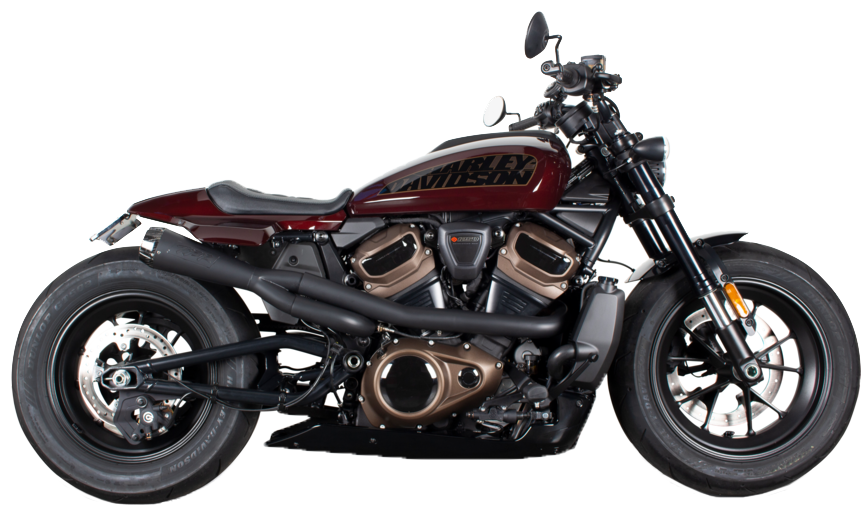 COMP-S 2-1 SPORTSTER S BLACK W/CF END CAP