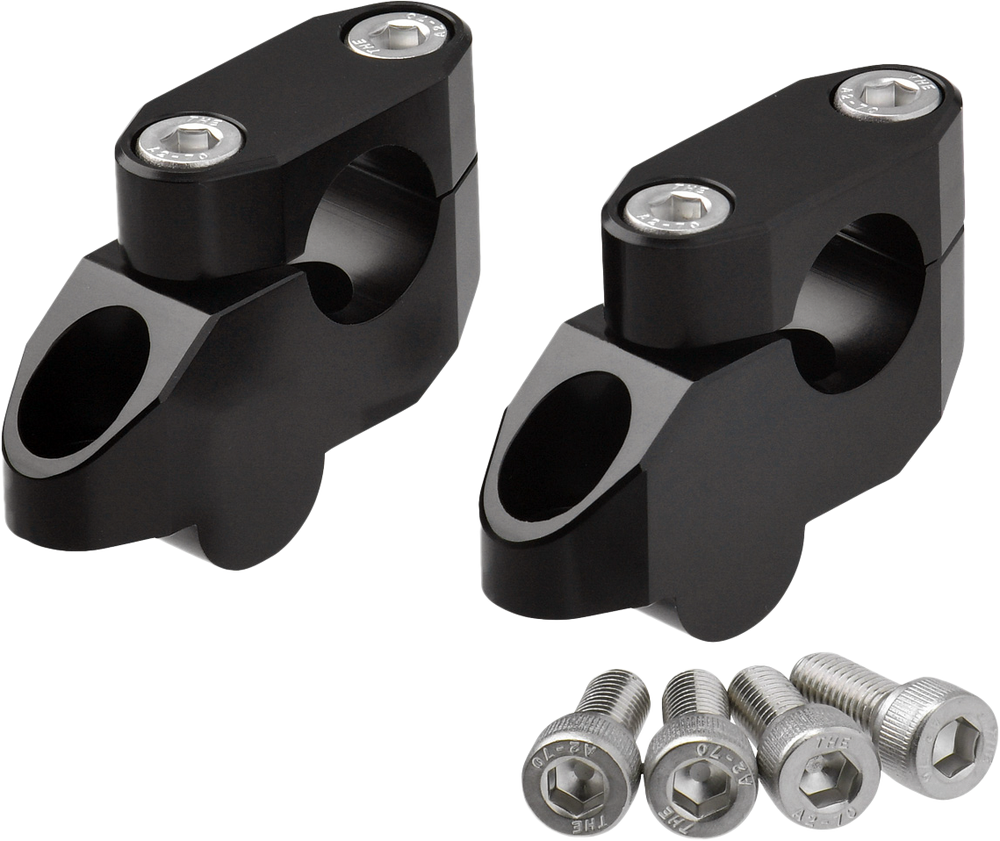 OFFSET HANDLEBAR RISER KIT 20MM 26MM 22.2MM BLACK