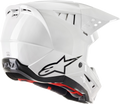 S-M5 SOLID HELMET WHITE GLOSSY MD