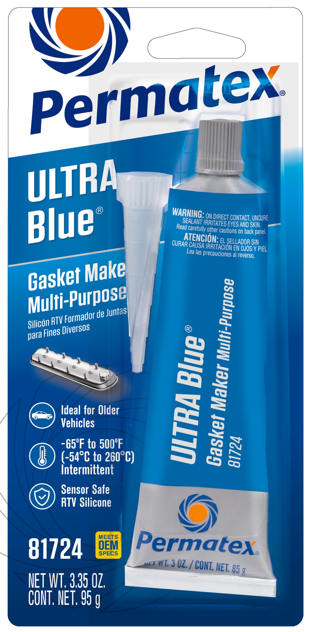 ULTRA BLUE RTV MULTIPURPOSE GASKET MAKER 3OZ TUB