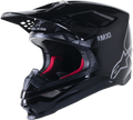 SUPERTECH S-M10 SOLID HELMET BLACK GLOSSY/CARBON 2X