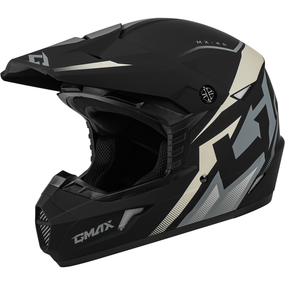 MX-46 COMPOUND HELMET MATTE BLACK/GREY/WHITE MD