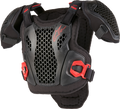 BIONIC ACTION YOUTH CHEST PROTECTOR BLK/RED LG/XL