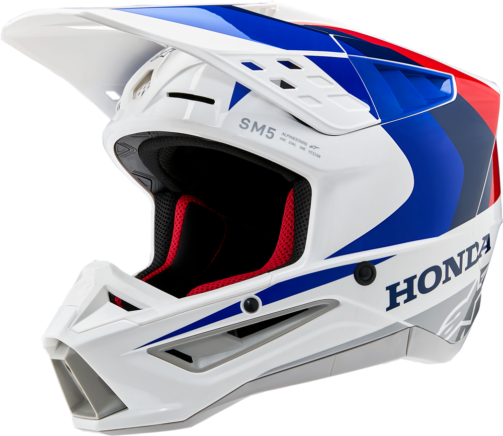 HONDA S-M5 HELMET WHITE/BLUE/RED GLOSSY XS