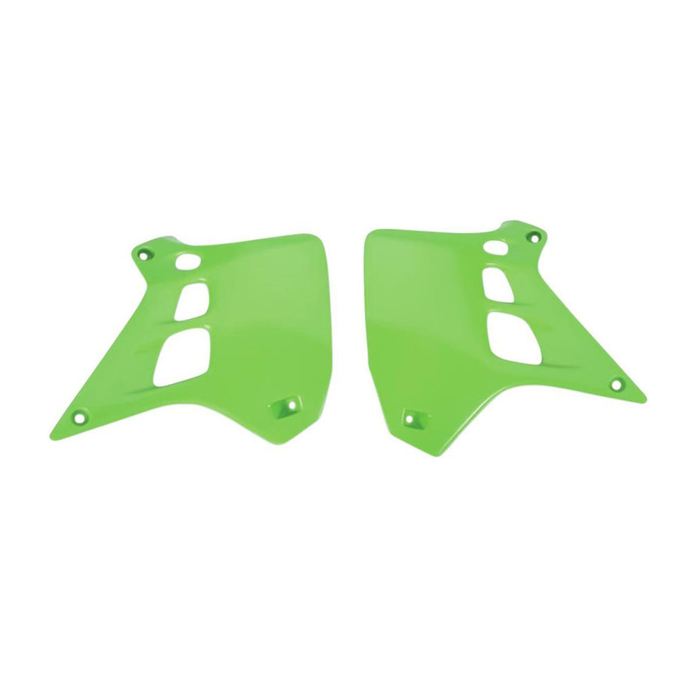 RADIATOR SCOOPS KX250 GREEN