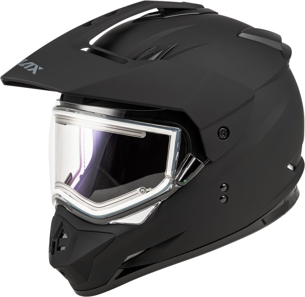 GM-11S SNOW HELMET W/ ELEC SHIELD MATTE BLACK MD