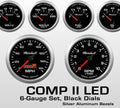 TACH FORCE 6 GAUGE SET BLACK-LS