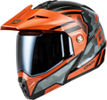 MD-74 STRIKER MODULAR HELMET W SMK SHIELD BLK/GRY/OR MTLC XL