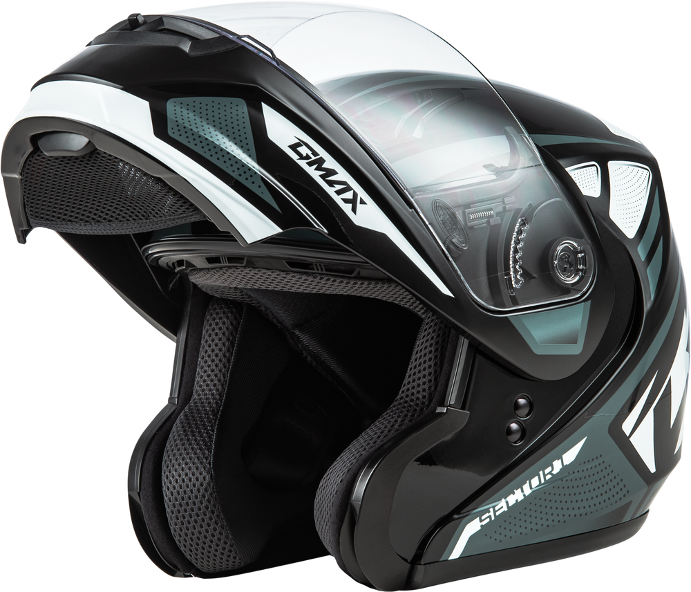 MD-04 SECTOR HELMET BLACK/SILVER MD