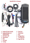 SIDE MOUNT OIL COOLER M8 SOFTAIL `17-23  GLOSS BLK