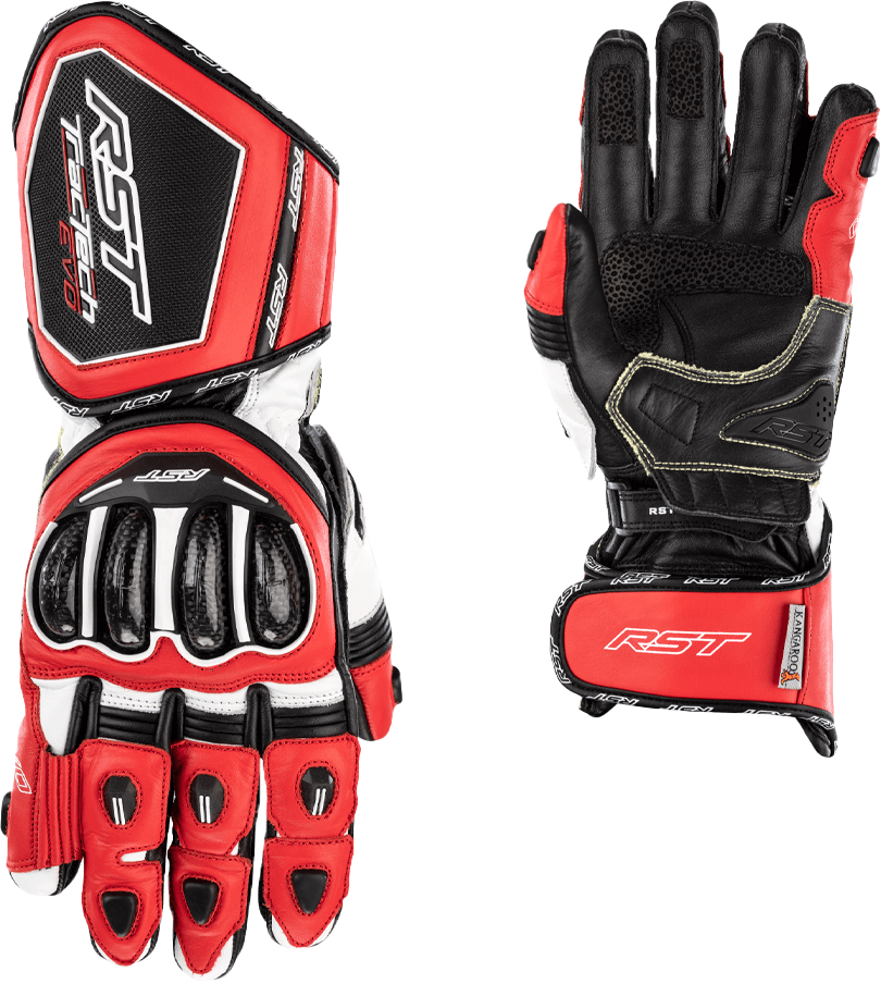 TRACTECH EVO 4 CE GLOVE RED/WHITE/BLACK MD