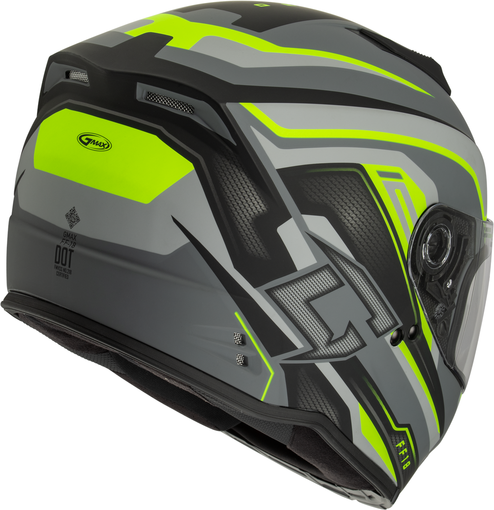 FF-18 DRIFT HELMET MATTE GREY/HI-VIZ XL