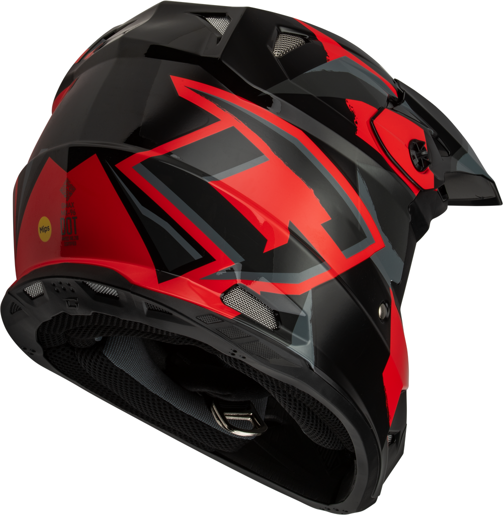 MX-96 SPLINTER HELMET BLACK/RED XS