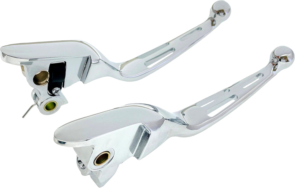 3 SLOT LEVER SET CHROME FLT 21-25 CBL CLUTCH